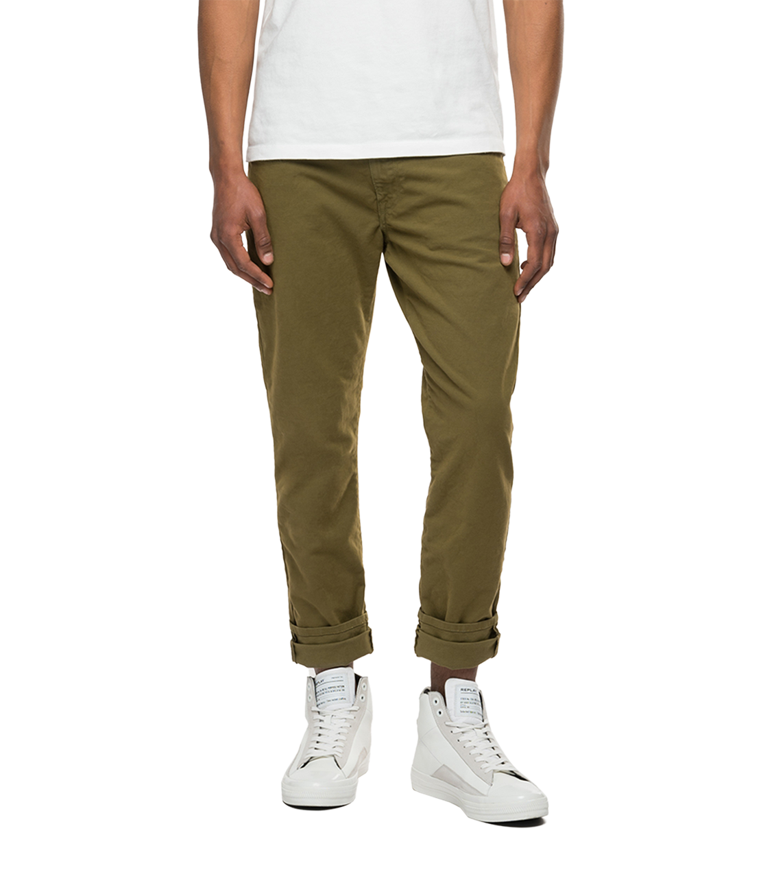 SARTORIALE ガーメントダイコットンサテンパンツ 詳細画像 オリーブ 1